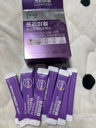 [유산균] 오마이락 프리미엄 포스트바이오틱스 30P — 5점을 준 리뷰어가 2022년 11월 올린 사용 사진