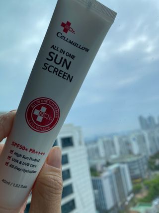 닥터셀멜로 셀멜로 올인원 선스크린 — 4.5점을 준 리뷰어가 2021년 4월 올린 사용 사진