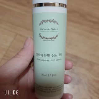 술람미네이처 자연주의 화장품ㅣ속보습 충전 + 민감/트러블 피부 진정 - 알로에 듬뿍 수분 크림 50ml — 5점을 준 리뷰어가 2022년 6월 올린 사용 사진
