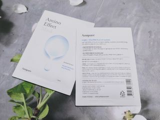 아미퓨어 촉촉하고 밝은 피부를 만들어주는 1일1팩, 아미노이펙트 마스크 10매 — 5점을 준 리뷰어가 2021년 6월 올린 사용 사진