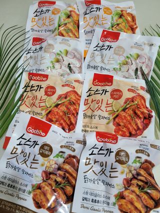 굽네몰 [굽네] 소스가 맛있는 닭가슴살 슬라이스 4종 — 5점을 준 리뷰어가 2021년 11월 올린 사용 사진