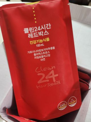 클린24시간 레드박스 1BOX(5포) + 전용보틀(500ml) — 5점을 준 리뷰어가 2024년 3월 올린 사용 사진