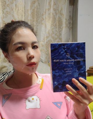 체르엠 그린 케비어 더블워터 마스크팩 5매입  2팩 — 5점을 준 리뷰어가 2021년 11월 올린 사용 사진