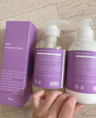 빅그린 베이비라인 3종세트 - 샴푸앤바디워시500ml,올인원로션500ml,바디크림170ml — 5점을 준 리뷰어가 2022년 11월 올린 사용 사진