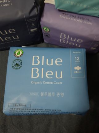 블루블루 유기농 순면 커버 생리대 — 5점을 준 리뷰어가 2021년 1월 올린 사용 사진