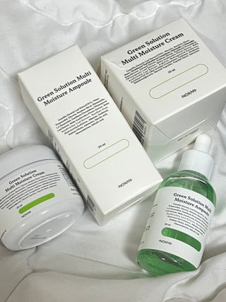 [녹산] 그린 솔루션 멀티 수분 앰플 + 그린 솔루션 멀티 수분크림 — 5점을 준 리뷰어가 2022년 11월 올린 사용 사진