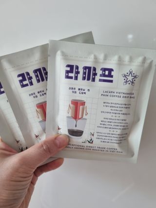 라까프 베트남 핀 커피 드립백 7개입 — 5점을 준 리뷰어가 2022년 9월 올린 사용 사진