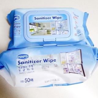 햅스 세균없는 주방 대형 2팩, HAPS sanitizer wipe — 4점을 준 리뷰어가 2022년 2월 올린 사용 사진