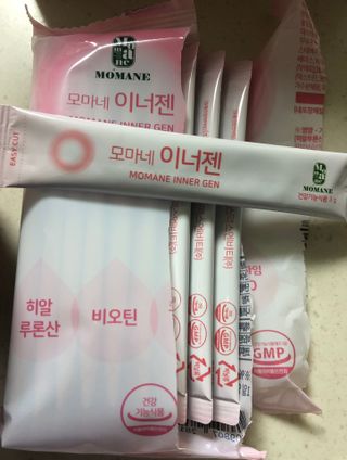 [모마네] 이너뷰티 히알루론산 비오틴 코큐텐 저분자피쉬콜라겐 - 3 g 30포 ★석류맛 — 4점을 준 리뷰어가 2021년 12월 올린 사용 사진