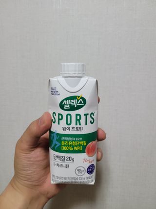 셀렉스스포츠 셀렉스 스포츠 웨이 프로틴 복숭아_ 330ml x 12팩 — 5점을 준 리뷰어가 2021년 9월 올린 사용 사진