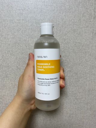나나스킨 캐모마일아쿠아수딩토너 — 5점을 준 리뷰어가 2021년 5월 올린 사용 사진