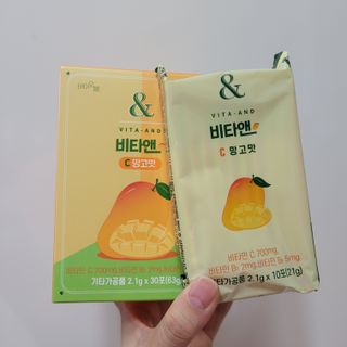 비타앤C 레몬맛, 망고맛 — 5점을 준 리뷰어가 2021년 6월 올린 사용 사진
