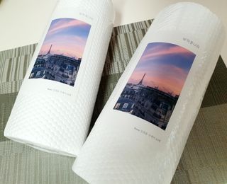 부직포나라 중금속유해물질ZERO 뜯어쓰는 주방 일회용수세미 60매 2매 — 5점을 준 리뷰어가 2022년 11월 올린 사용 사진