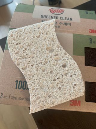 3M 스카치브라이트 그리너클린 천연펄프수세미 — 5점을 준 리뷰어가 2023년 4월 올린 사용 사진