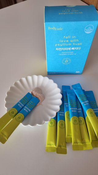 메디포스트 모비타 바디코드 식이섬유 차전자피에 빠지다 30포 — 5점을 준 리뷰어가 2022년 12월 올린 사용 사진