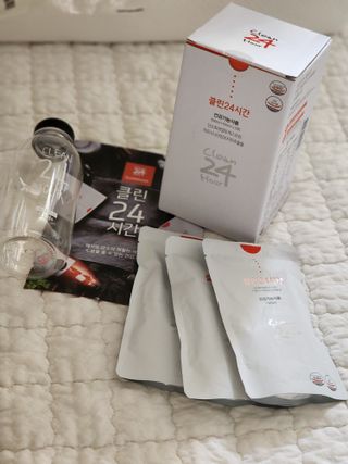 클린24시간 1BOX(5포) + 전용보틀(500ml) — 5점을 준 리뷰어가 2022년 10월 올린 사용 사진