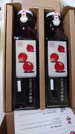 [바이윙클] 페르시아 유기농 석류 착즙주스 750ml 2병 + 선물박스 세트 — 5점을 준 리뷰어가 2022년 3월 올린 사용 사진