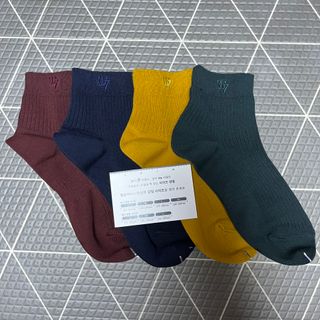 [사이즈가 있는 양말 필로이] 남/여 골지 발목 양말 4족 세트 남【S, M, L, XL】여【S, M, L】_컬러 랜덤 — 5점을 준 리뷰어가 2022년 6월 올린 사용 사진