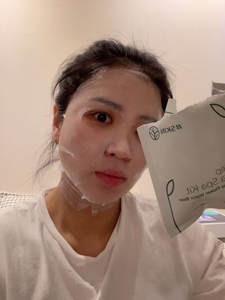 태그스킨 4스텝 주름개선 피부미백 영양 마스크팩 3개 세트(최신버전) — 5점을 준 리뷰어가 2022년 3월 올린 사용 사진