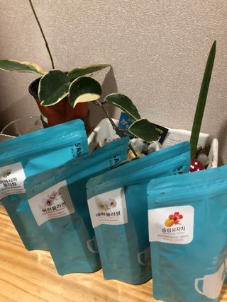 산그리메 아카시아+목련+매화+슬림 유자차 Set — 5점을 준 리뷰어가 2021년 10월 올린 사용 사진
