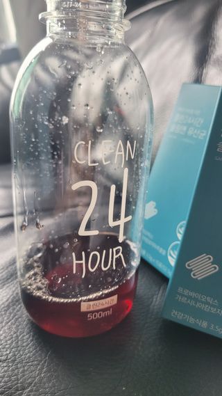 클린24시간 1BOX(5포) + 전용보틀(500ml) — 5점을 준 리뷰어가 2023년 6월 올린 사용 사진