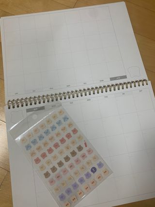리훈 곰부 체크리스트+ 곰부 리무버블스티커 1장 — 4점을 준 리뷰어가 2021년 5월 올린 사용 사진
