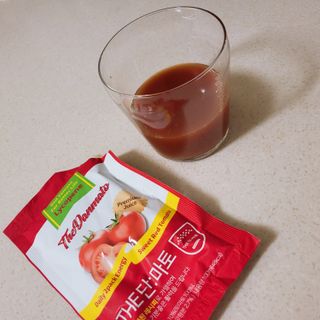 제이제이바이오 더단마토 프리미엄주스 100ml 30팩입 - 무설탕 스테비아 토마토즙 — 5점을 준 리뷰어가 2021년 11월 올린 사용 사진