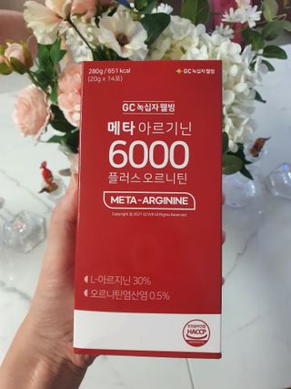 메타아르기닌 GC녹십자웰빙 메타 아르기닌 6000 플러스 오르니틴 — 5점을 준 리뷰어가 2022년 11월 올린 사용 사진