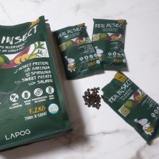 [푸디웜] 라포그  리얼인섹트 웨이트밸런스 저알러지 강아지 사료  1.2KG — 4점을 준 리뷰어가 2021년 7월 올린 사용 사진