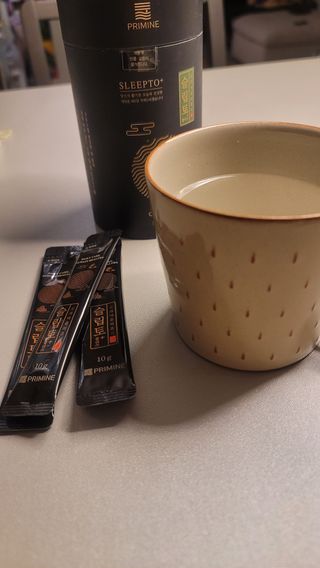 프리마인 자체 기업부설 연구소에서 찾아낸 건강한 수면의 비밀.  슬립토 플러스 30포 — 5점을 준 리뷰어가 2023년 4월 올린 사용 사진