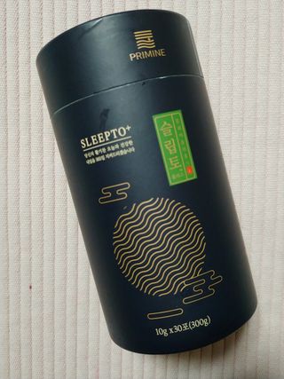 프리마인 자체 기업부설 연구소에서 찾아낸 건강한 수면의 비밀.  슬립토 플러스 30포 — 5점을 준 리뷰어가 2021년 10월 올린 사용 사진