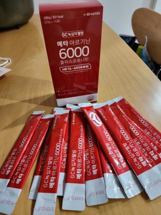 메타아르기닌 GC녹십자웰빙 메타 아르기닌 6000 플러스 오르니틴 — 4점을 준 리뷰어가 2022년 9월 올린 사용 사진