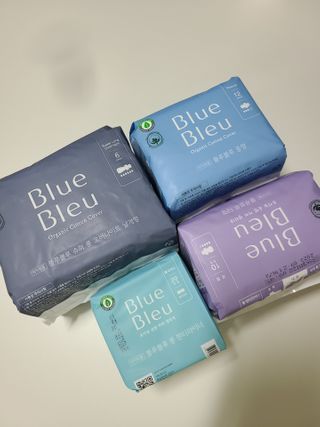 블루블루 유기농 순면 커버 생리대 — 5점을 준 리뷰어가 2021년 2월 올린 사용 사진