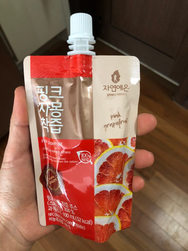 자연에온 핑크 자몽 착즙 100mL 10개입 2BOX 리뷰 사진
