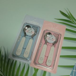 유비맘 스푼포크 케이스 세트 1+1 _컬러랜덤 발송 — 5점을 준 리뷰어가 2021년 2월 올린 사용 사진