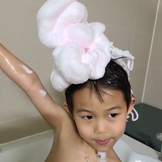 여우두마리 아기 버블클렌저 버블폼 거품놀이 유아바디워시 배쓰밤 입욕제 — 5점을 준 리뷰어가 2021년 2월 올린 사용 사진