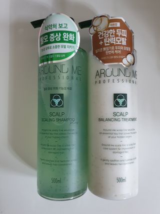 어라운드미 [어라운드 미] 탈모 증상 완화 스칼프 샴푸 + 두피 영양 공급 트리트먼트 — 4점을 준 리뷰어가 2021년 7월 올린 사용 사진