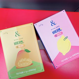비타앤C 레몬맛, 망고맛 — 5점을 준 리뷰어가 2021년 6월 올린 사용 사진