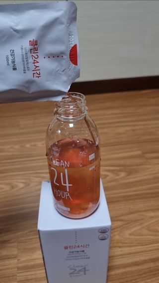 클린24시간 1BOX(5포) + 전용보틀(500ml) — 3점을 준 리뷰어가 2023년 1월 올린 사용 사진