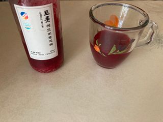 트롯전통식혜 트롯레드비트식혜 1리터 +500리터 — 4.5점을 준 리뷰어가 2021년 5월 올린 사용 사진