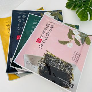 [해림맛김] 들기름에 구운 바삭바삭 김 4종 세트 + 1종 랜덤발송 총5개입 — 5점을 준 리뷰어가 2021년 2월 올린 사용 사진