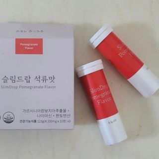 [슬림드랍 석류맛] 건기식 다이어트 보조제 겸 비타민 — 5점을 준 리뷰어가 2022년 2월 올린 사용 사진