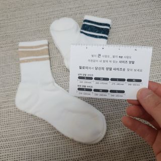 [사이즈가 있는 양말 필로이] 여자 골프 스포츠 중목 양말 2족 세트【 S, M, L 】3가지 사이즈 — 5점을 준 리뷰어가 2022년 9월 올린 사용 사진