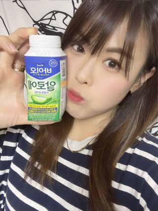 LIVE 매일바이오 알로에 드링킹 요거트 — 5점을 준 리뷰어가 2022년 4월 올린 사용 사진
