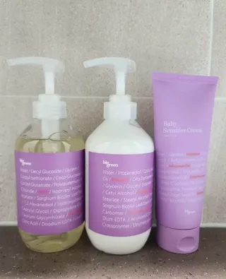 빅그린 베이비라인 3종세트 - 샴푸앤바디워시500ml,올인원로션500ml,바디크림170ml — 5점을 준 리뷰어가 2022년 11월 올린 사용 사진