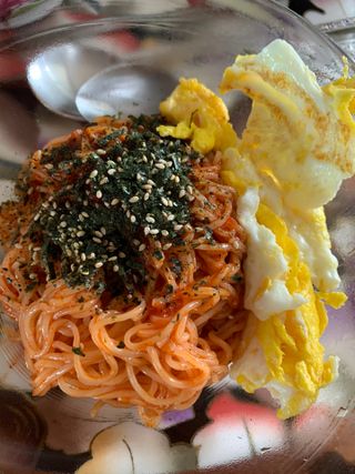 [한면원] 비빔국수 2인분 — 4.5점을 준 리뷰어가 2022년 8월 올린 사용 사진