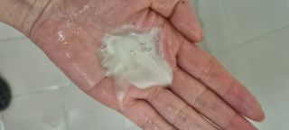프리마인 더이상 뻣뻣하고 효과없는 탈모샴푸는 NO. 근본부터 케어하는 셀베이스 그린티샴푸(500ml) — 5점을 준 리뷰어가 2023년 4월 올린 사용 사진