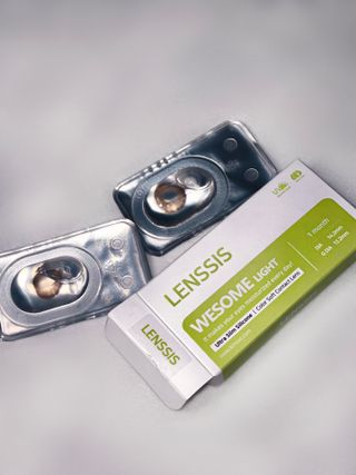 렌시스 LENSSIS [ 렌시스 ] 브라운 써클링의 영롱한 색감 ＃위썸초코 1개월용 ｜ 2직경 중 택1 ｜ — 4점을 준 리뷰어가 2021년 5월 올린 사용 사진
