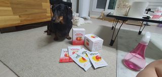 [복음자리] 바리스타 패키지 2종 랜덤발송 (딸기스무디 스틱+샤인머스캣에이드 or 망고스무디+자몽에이드) — 5점을 준 리뷰어가 2022년 7월 올린 사용 사진