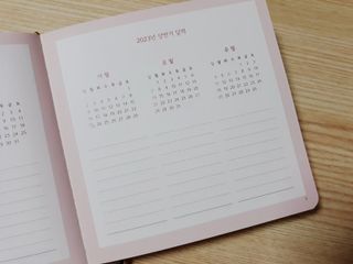 리훈 2023년 하고싶은말다이어리 (세로/정사각 중 택 1, 베이지/블루 중 택 1) — 4점을 준 리뷰어가 2023년 1월 올린 사용 사진